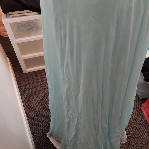 Mac Duggal Beautiful Strapless Silk Rhinestone and Sequin Dress Size 14 - Picture 7 of 13